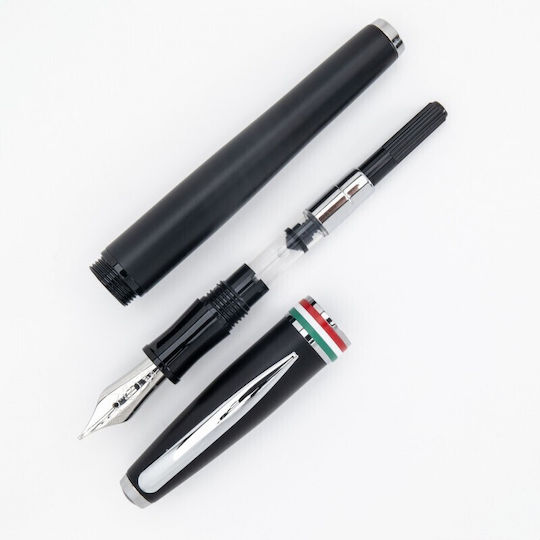 Monteverde USA Aldo Domani Italia Fountain Pen Matte Black 080333597125 Extra Fine Nibs