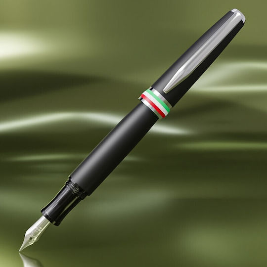 Monteverde USA Aldo Domani Italia Fountain Pen Matte Black 080333597125 Extra Fine Nibs