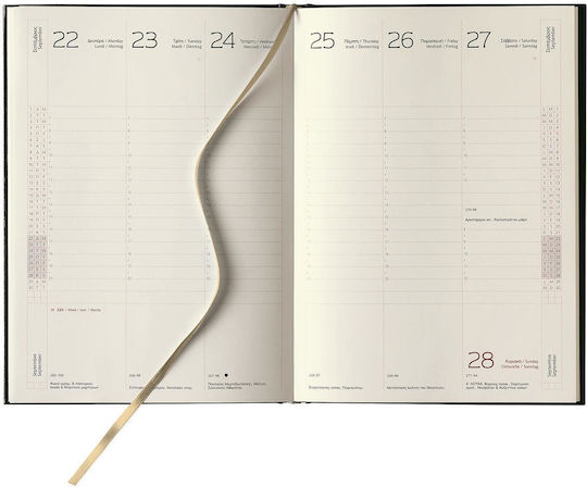 Weekly Diary 19.7x26.5 Paros Classic Black Gold 2026