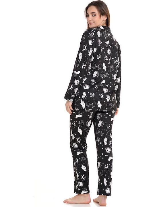 Zen Intimates Winter Women's Pyjama Set Black