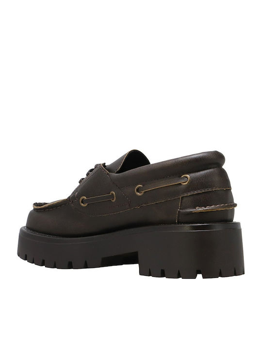 Γυναικεία Loafers σε Καφέ Χρώμα