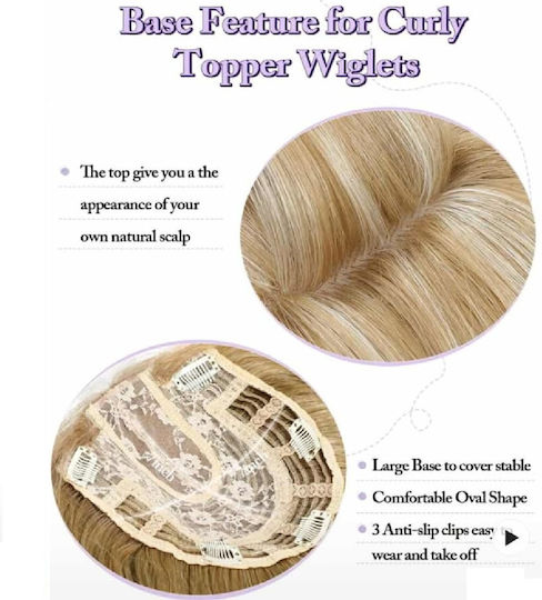 Erweiterung mit Clip in Blond Farbe 50.8cm Topper Toupet