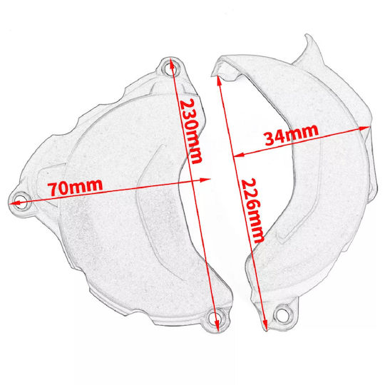 Motorcycle Engine Cover Protector Black