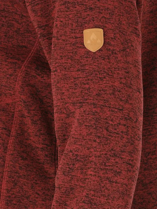 Women's Cardigan with Zipper Red Pear