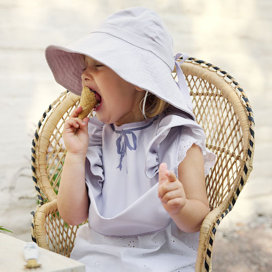 Elodie Details Waterproof Fabric Baby Bib with Hoop & Loop Fastener & Pocket Lavender for 3 m+