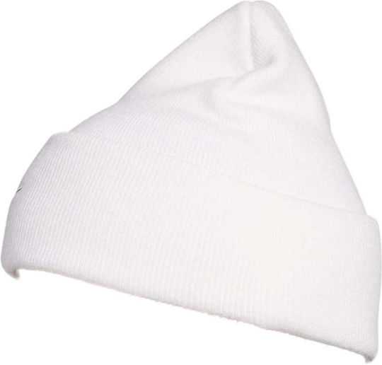 Swoosh Beanie Unisex Σκούφος Πλεκτός σε Λευκό χρώμα