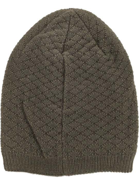 Beanie Unisex Σκούφος Πλεκτός σε Καφέ χρώμα