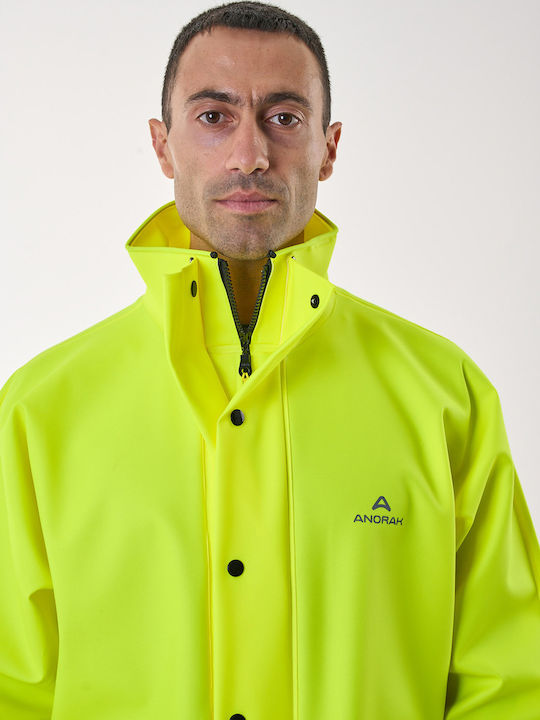Anorak Street Men's Waterproof Riding Jacket Yellow