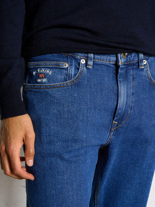 Pantaloni Jeans pentru Bărbați cu Croială Slim Îngustă Blue