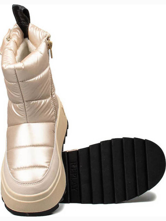 Stiefeletten Damen Metallic