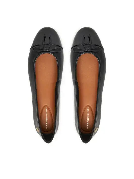 Patent Leather Pointy Ballerinas Black