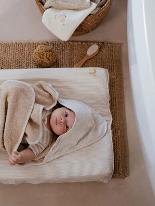 Little Dutch Baby Hooded Bath Towel Baby Bunny Beige 75x75cm