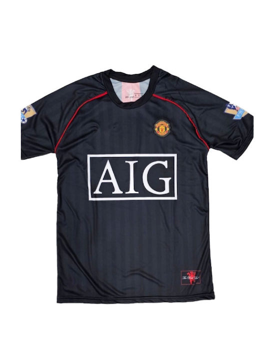 Football Jersey Ronaldo Manchester United 2007-08 Black Balón De Oro Black Unisex Fj4190