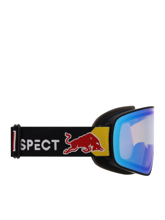 Red Bull Spect Μάσκα Σκι & Snowboard Ενηλίκων Μαύρη με Φακό Καθρέπτη σε Μαύρο Χρώμα