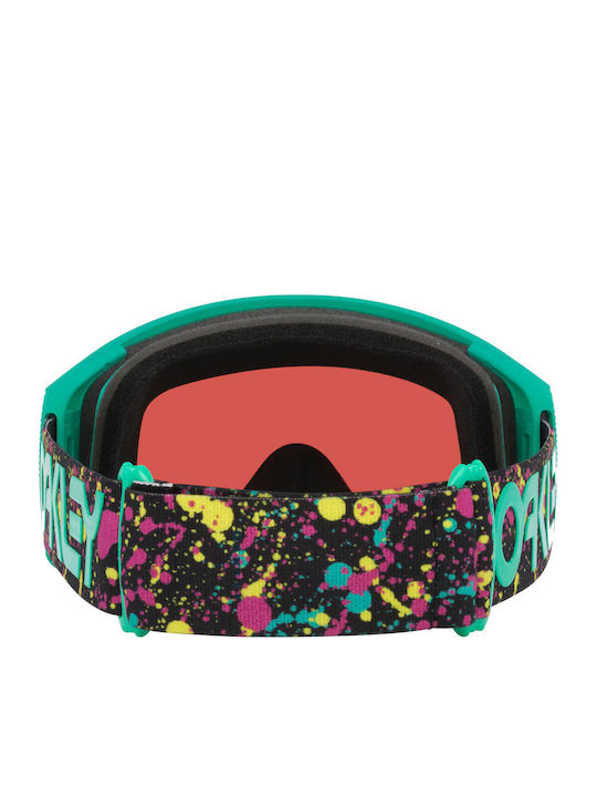 Oakley Flight Tracker M Μάσκα Σκι & Snowboard Ενηλίκων Μαύρη με Φακό Polarized Μαύρο