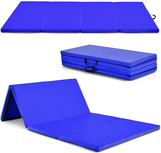 Costway Foldable Pilates Exercise Mat Blue