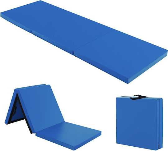 Costway Στρώμα Γυμναστικής Pilates Μπλε (180x60x5cm)