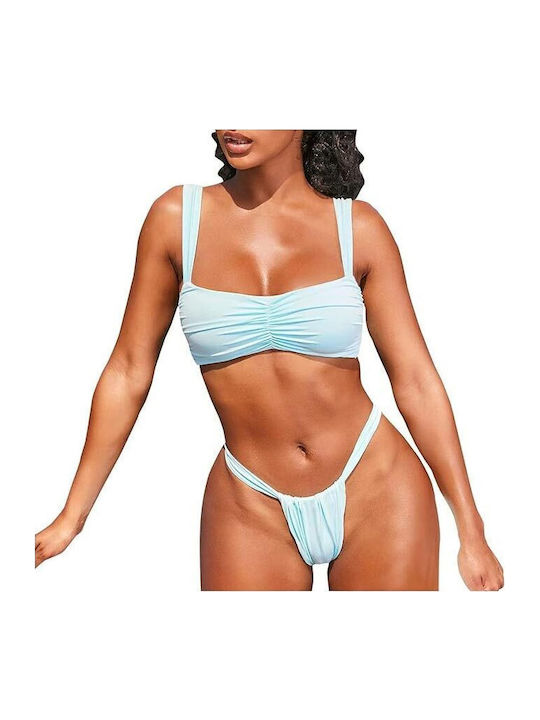 Set Bikini Μπουστάκι γαλάζιο χρώμα