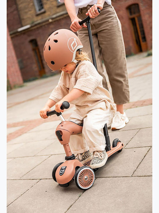 Scoot & Ride Παιδικό Κράνος για Ποδήλατο & Πατίνι Καφέ