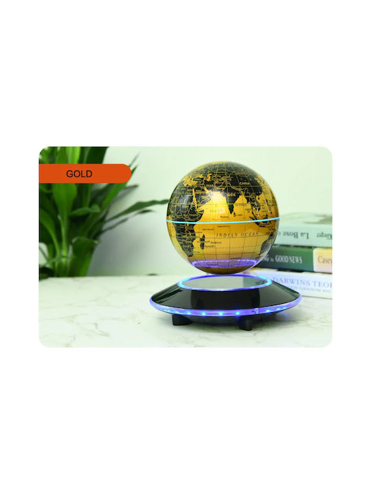 Magnetic Floating Yellow Globe 6’’ 360° Rotation