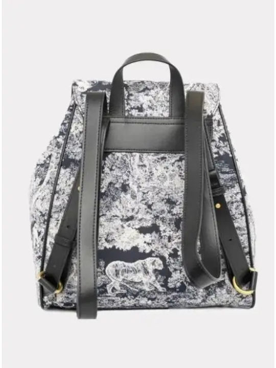 Women's Bag Backpack Black White