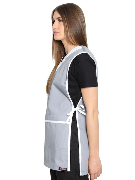 Ideal Press Full Body Apron Cleaner Harness Super Market Gray & White Grey