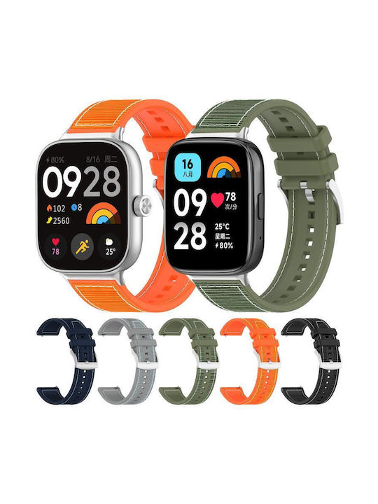 Μπρασελέ Σιλικόνης Xiaomi Smart Band 9 Pro Redmi Watch5 20mm Πορτοκαλί