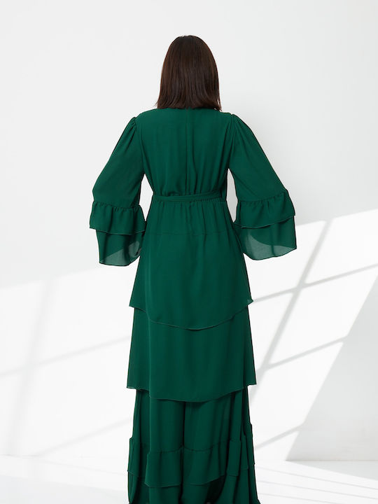 Summer Maxi Dress for Wedding / Christening Green