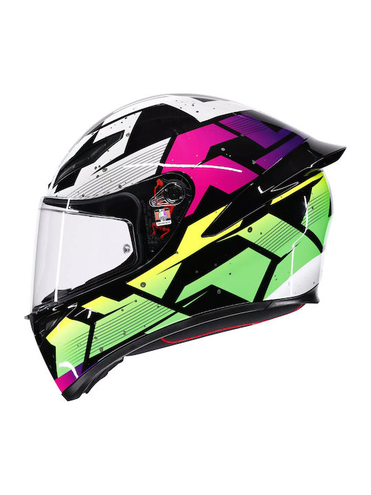 AGV K1 S Punkpulse Black/Purple/Lime Motorcycle Helmet Full Face ECE 22.06 1500gr
