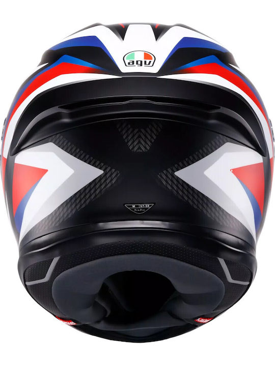 AGV K6 S Timewarp Mat Black/Red/Blue Cască Moto Față întreagă ECE