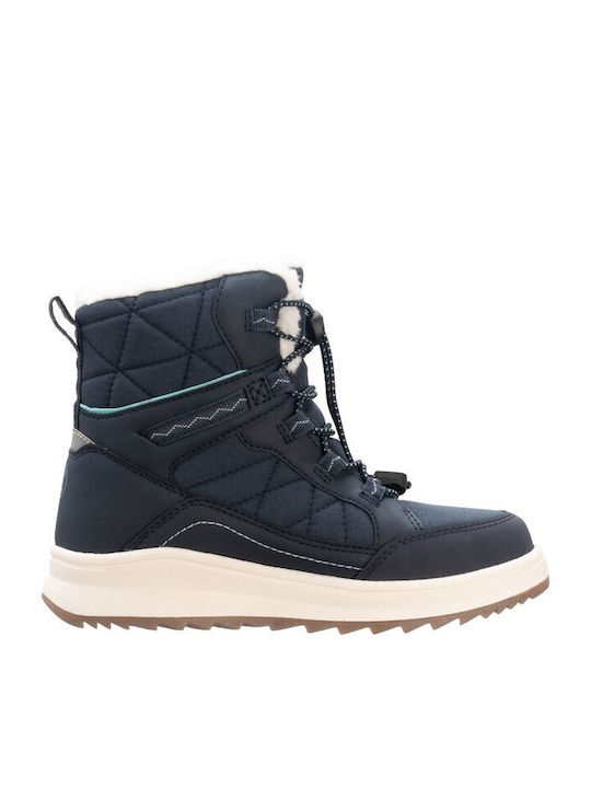 Kids Snow Boots with Laces Navy Blue