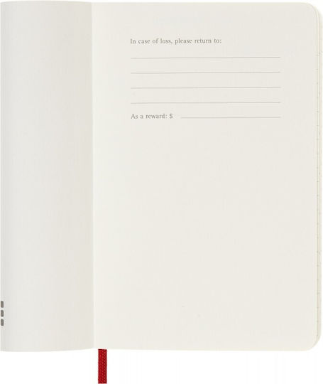 Moleskine 2026 Weekly Diary Pocket 9x14 Red Soft Cover 8056999275228