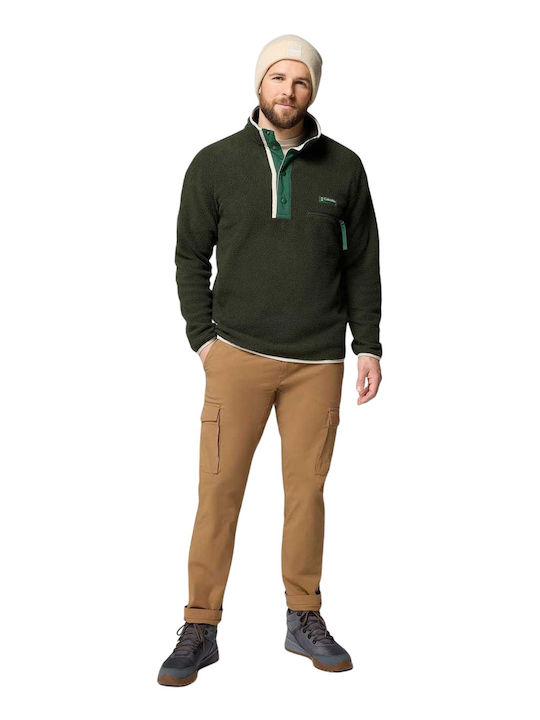 Helvetia Ii Half Snap Long Sleeve Green Sweater