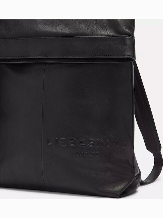 Leder Damentasche Rucksack Schwarz