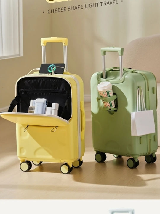 Kourk Forecast Cabin Hard Suitcase Yellow with 4 Wheels Height 52cm