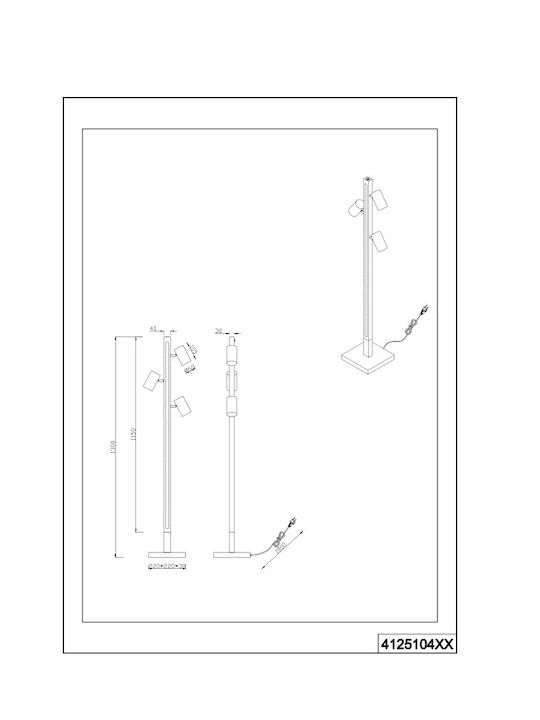 Trio Lighting Marley Φωτιστικό Δαπέδου Trio Lighting Marley Φωτιστικό Δαπέδου