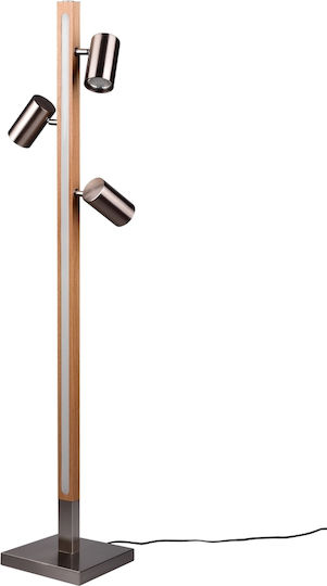 Trio Lighting Marley Floor Lamp Silver