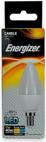 Energizer Λάμπα LED 5.9W για Ντουί E14 Θερμό Λευκό 470lm
