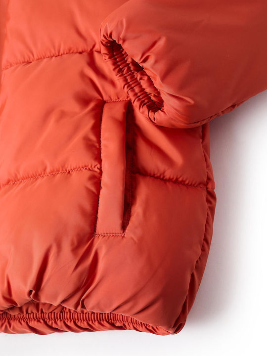 Kinder Freizeitjacke mit Futter & Kapuze Orange