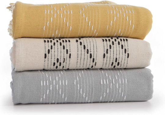 Nef-Nef Homeware Покривка За Двуместен Диван Жакард 180x250см Сива