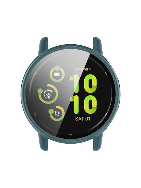 Plastikhülle mit Glas in Grün Farbe für Garmin Vivoactive 5