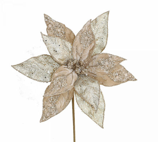 Dekoratives Künstliches Blumen Alexandrisch Samt & Organza Gold 45cm