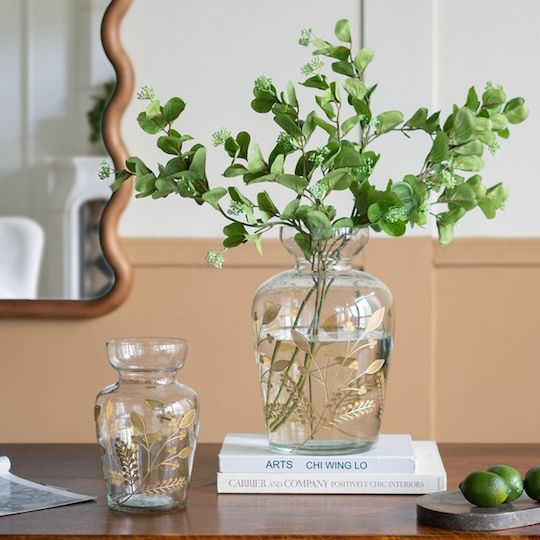 Artekko Decorative Vase Aphelios Transparent 20x20x32cm