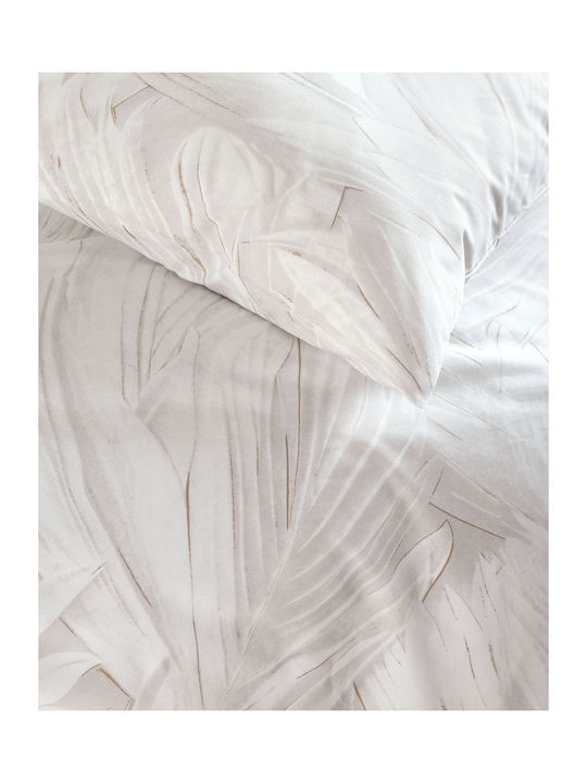 Rythmos Duvet Set Queen 220x240cm Palm Beige 3pcs 380 GSMGsm