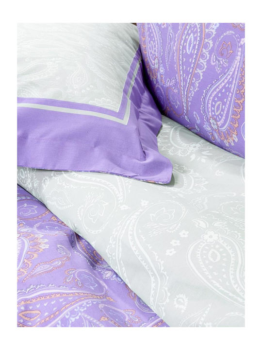 Nima Duvet Queen 220x240cm Flow Lilac, Green