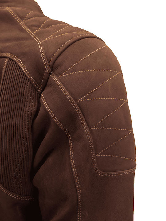 Urban Nubuck Мъжко Мотоциклетно яке Кожено Бежов