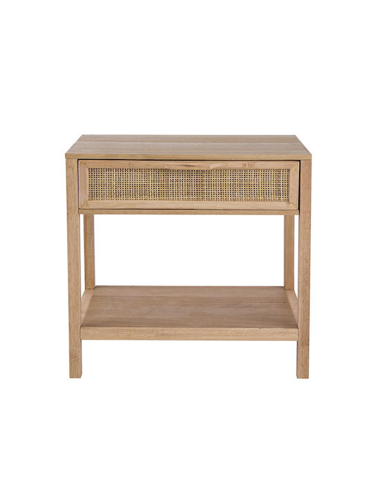 Κομοδίνο Ξύλινο Μπεζ 55x30x55cm
