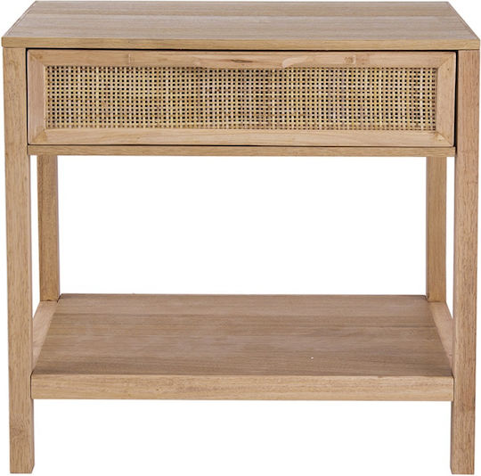 Nachttisch Holz Beige 55x30x55cm