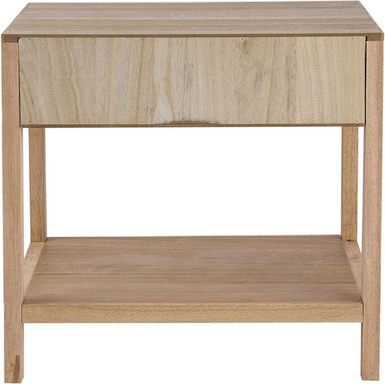 Nachttisch Holz Beige 55x30x55cm