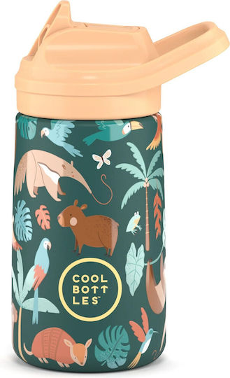 Cool Bottles Παιδικό Παγούρι από Σιλικόνη Θερμός Kiddies Rainforest Refuge 350ml